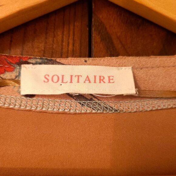 Anthropologie Solitaire Faux Suede Floral Long Cardigan - Picture 7 of 10